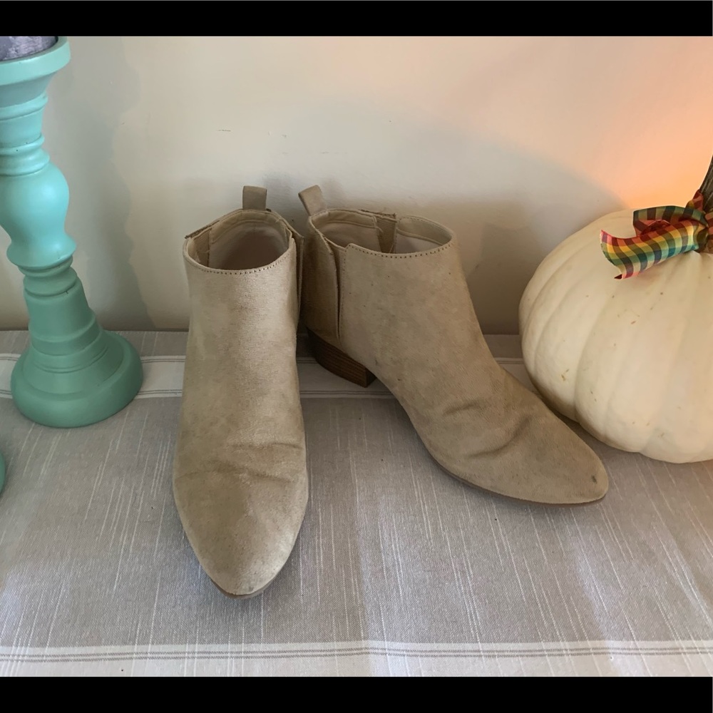 Tan booties